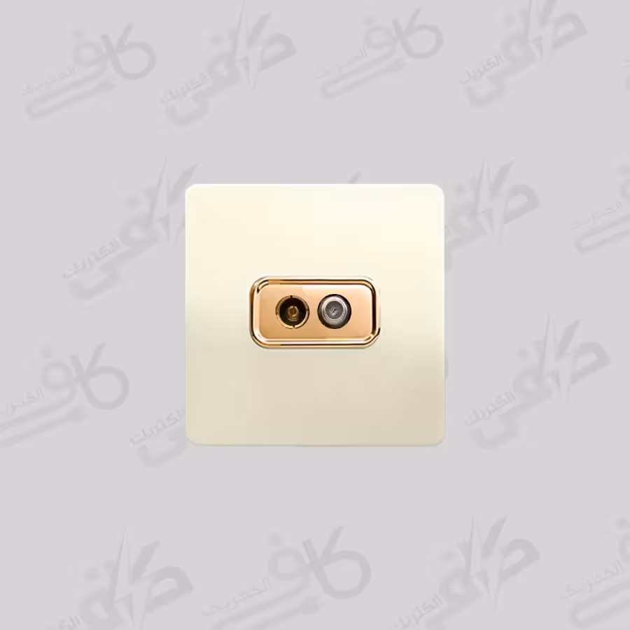 کلید و پریز آسیا | پریز آنتن دو کاره کریستال صدفی - انتن اسیا