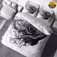 سرویس روتختی طرح رز سیاه برند Turkaz دو نفره کد 2071