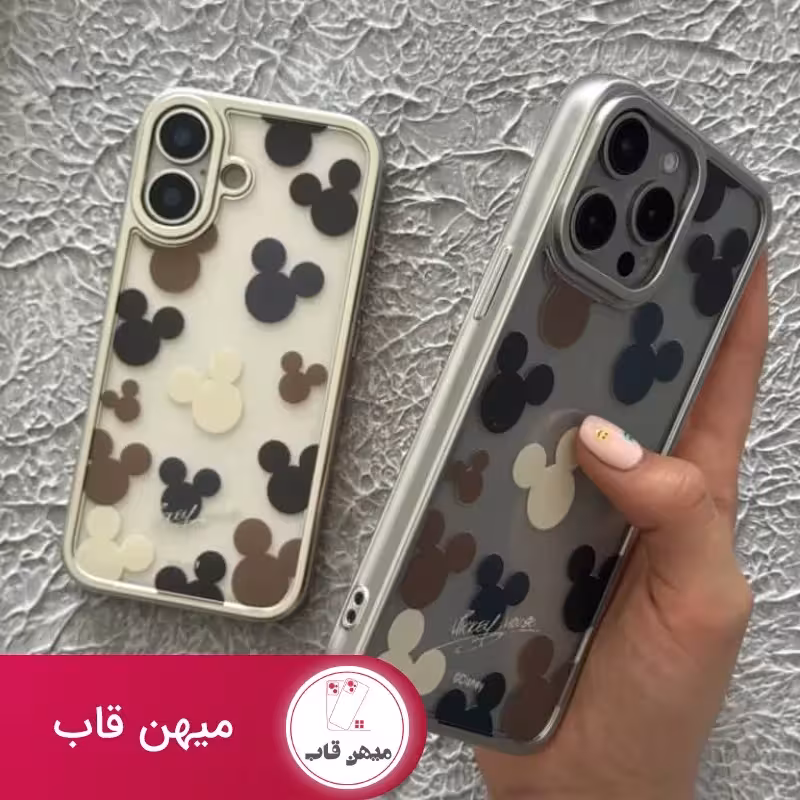 قاب گوشی آیفون شفاف میکی شلوغ - کد (85330)