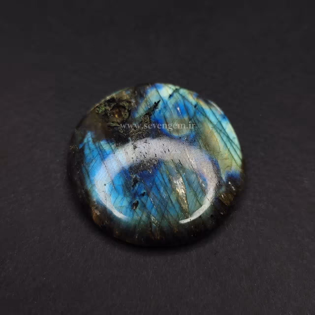 نگین سنگ لابرادوریت تراش گرد (کد308)