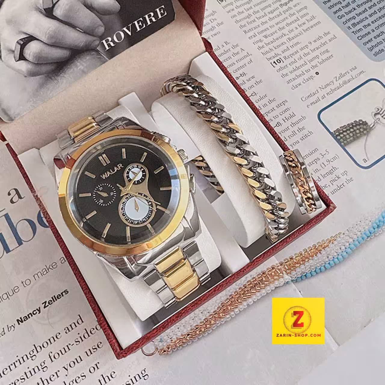 ست ساعت مردانه و دستبند انگشتر کارتیر