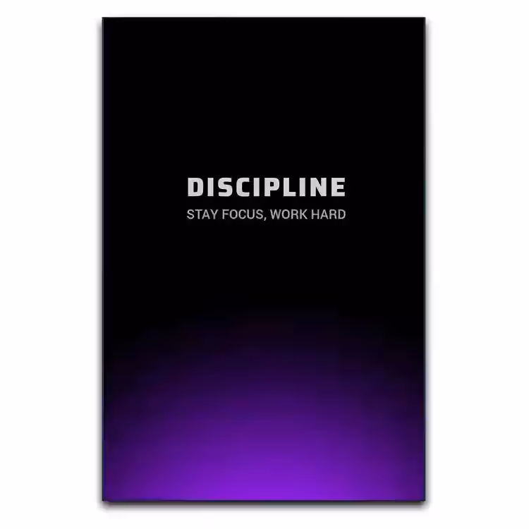 تابلو انگیزشی طرح Discipline