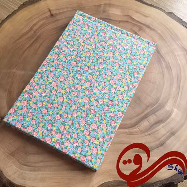 دفتر پارچه ای طرح خبرنگاری ساده گل رنگی Fabric Handmade Notebook