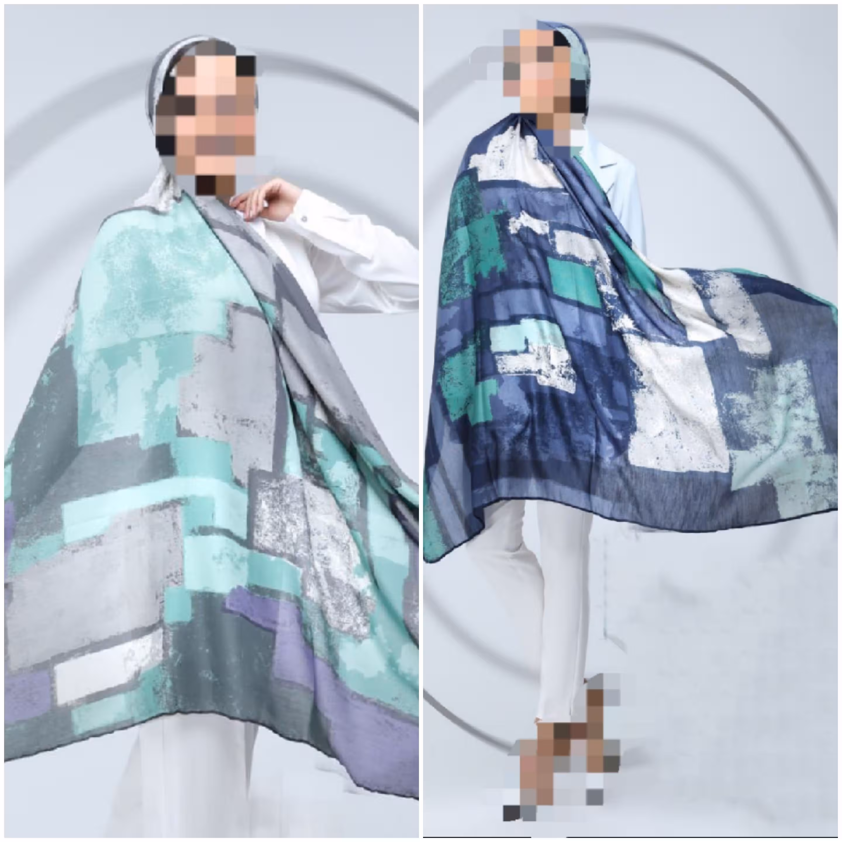 روسری ترکیبی.