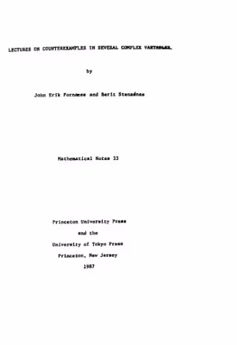 خرید و دانلود نسخه کامل کتاب Lectures on Counterexamples in Several Complex Variables