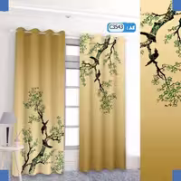 پرده تصویری طرح شاخه درخت برند پرنا