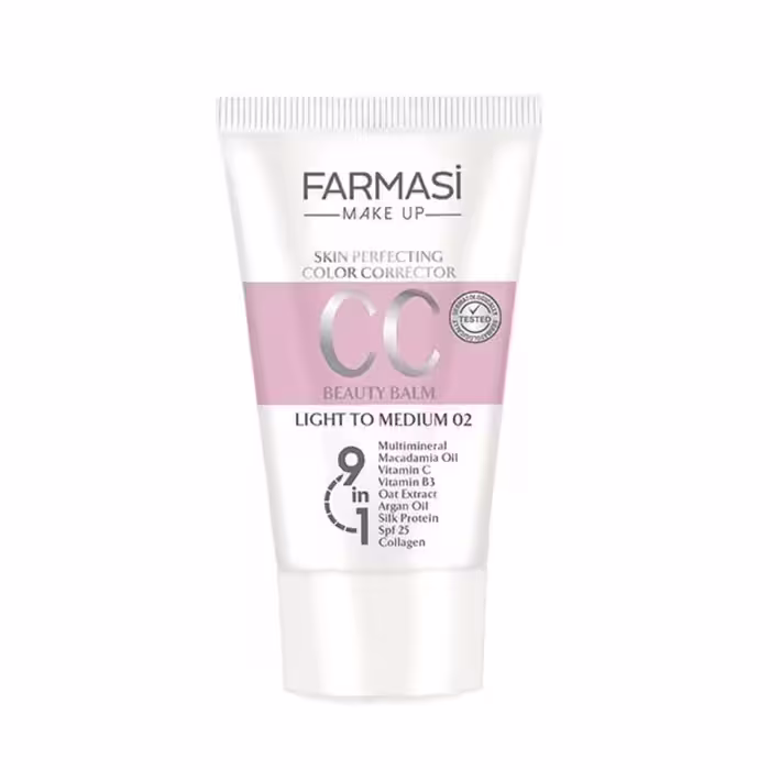 کرم پودر فارماسی FARMASI مدل سی سی light to medium 02 حجم 50 میلی لیتر