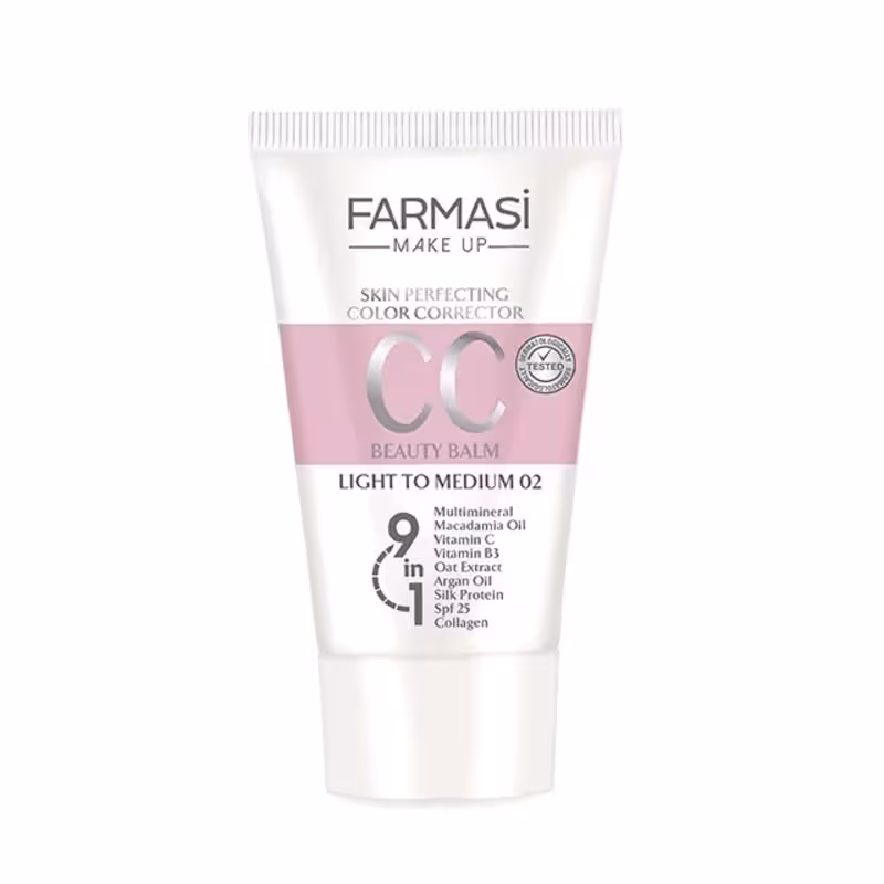 کرم پودر فارماسی FARMASI مدل سی سی light to medium 02 حجم 50 میلی لیتر