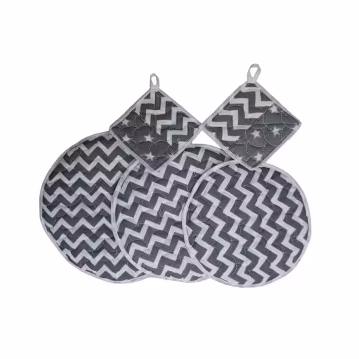 ست دم‌کنی و دستگیره پنج تکه مدل زیگزاگ | کالا مکس