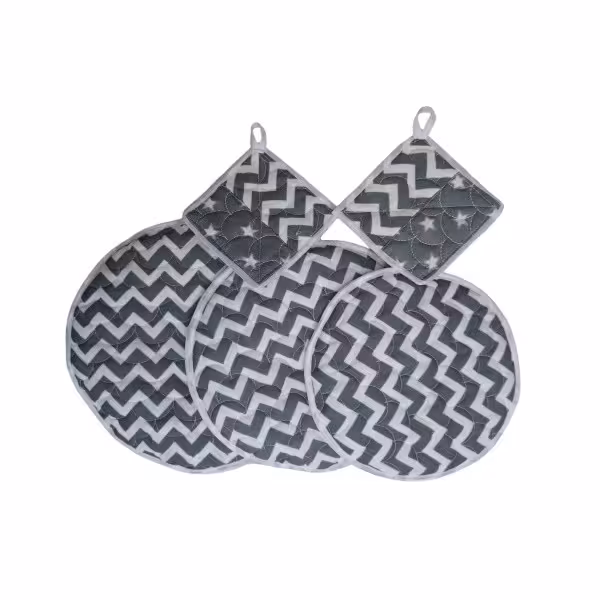 ست دم‌کنی و دستگیره پنج تکه مدل زیگزاگ | کالا مکس