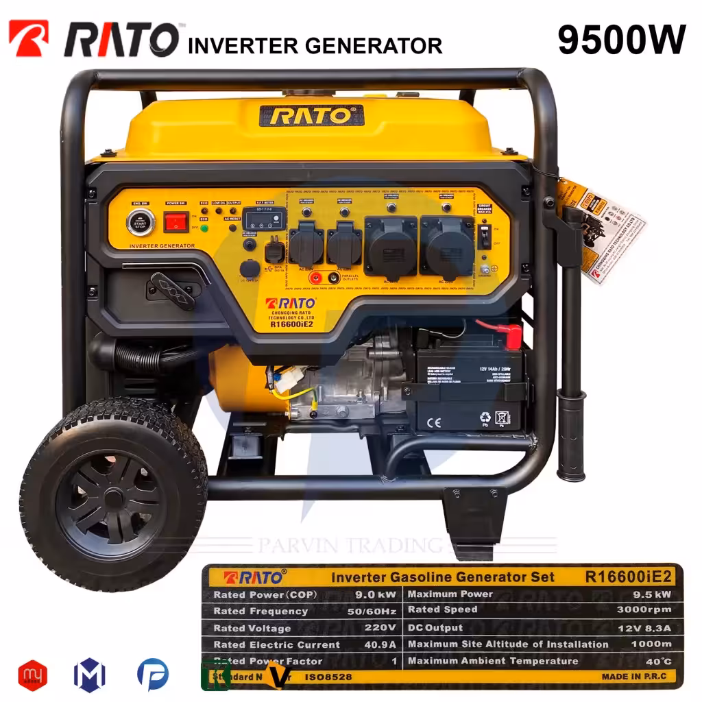 موتور برق اینورتر راتو 9.5 کیلووات مدل R16600iE2