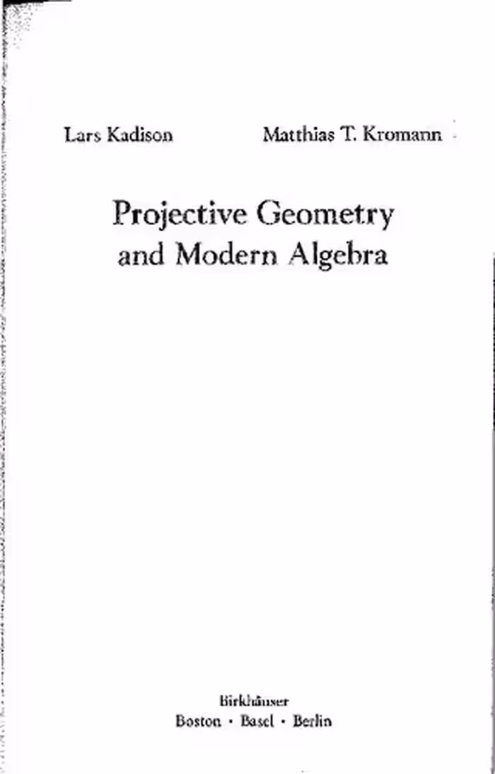 خرید و دانلود نسخه کامل کتاب Projective geometry and modern algebra