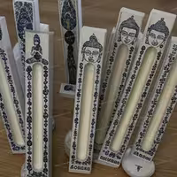 جاعودی چوبی طرح سفید یاکاموز