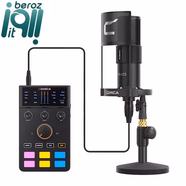 کیت میکروفون و کارت صدا کامیکا مدل  ADCaster C1-K1 (گارانتی اصلی کامیکا در ایران) «اورجینال ارسال 1 ساعته»