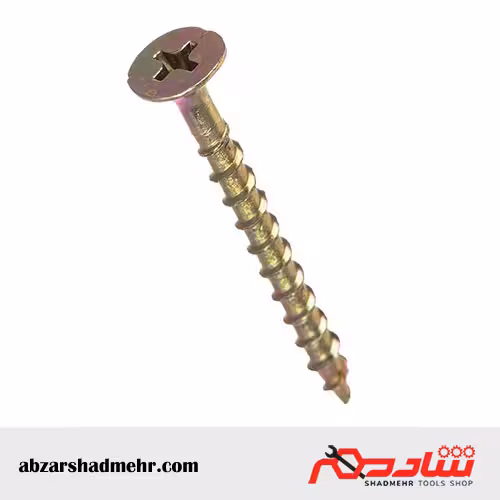 پیچ چوبی چهارسو خور 4 سانت