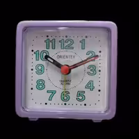 ساعت رومیزی کوچک آلارم دار بنفش رنگ ORIENTEX درجه 1