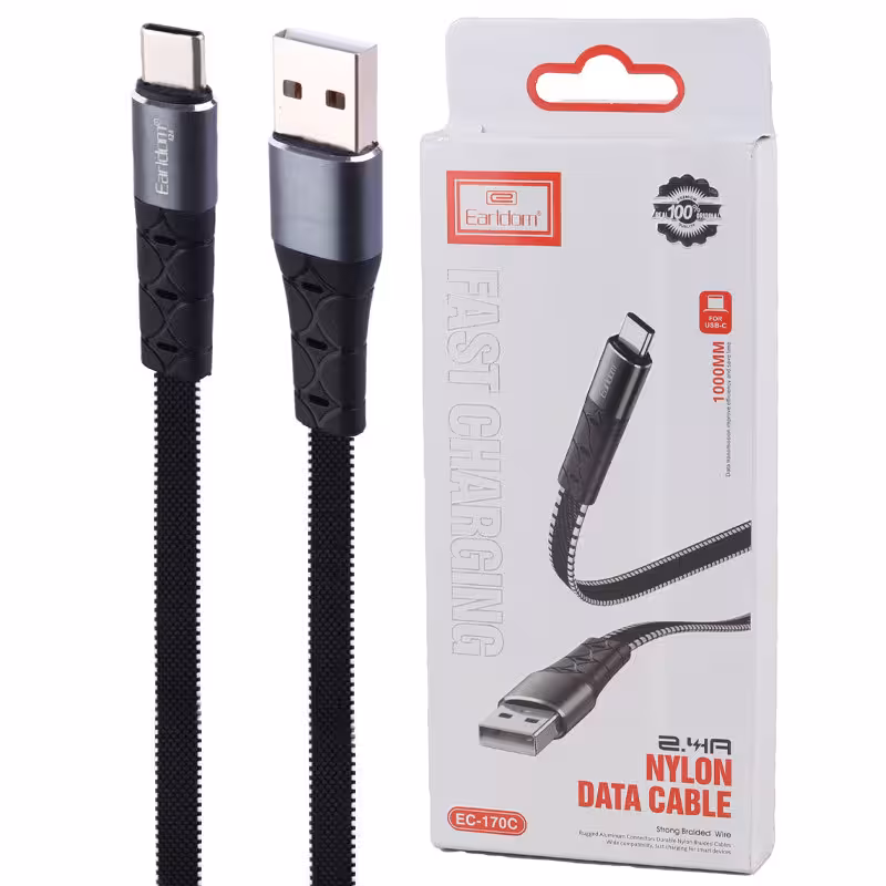 کابل تایپ سی فست شارژ Earldom EC-170C 2.4A 1m