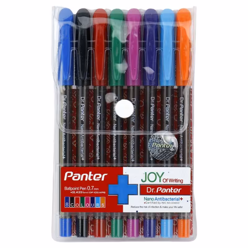 خودکار پنتر رنگی Panter DP-105 WP8 0.7mm بسته 8 عددی