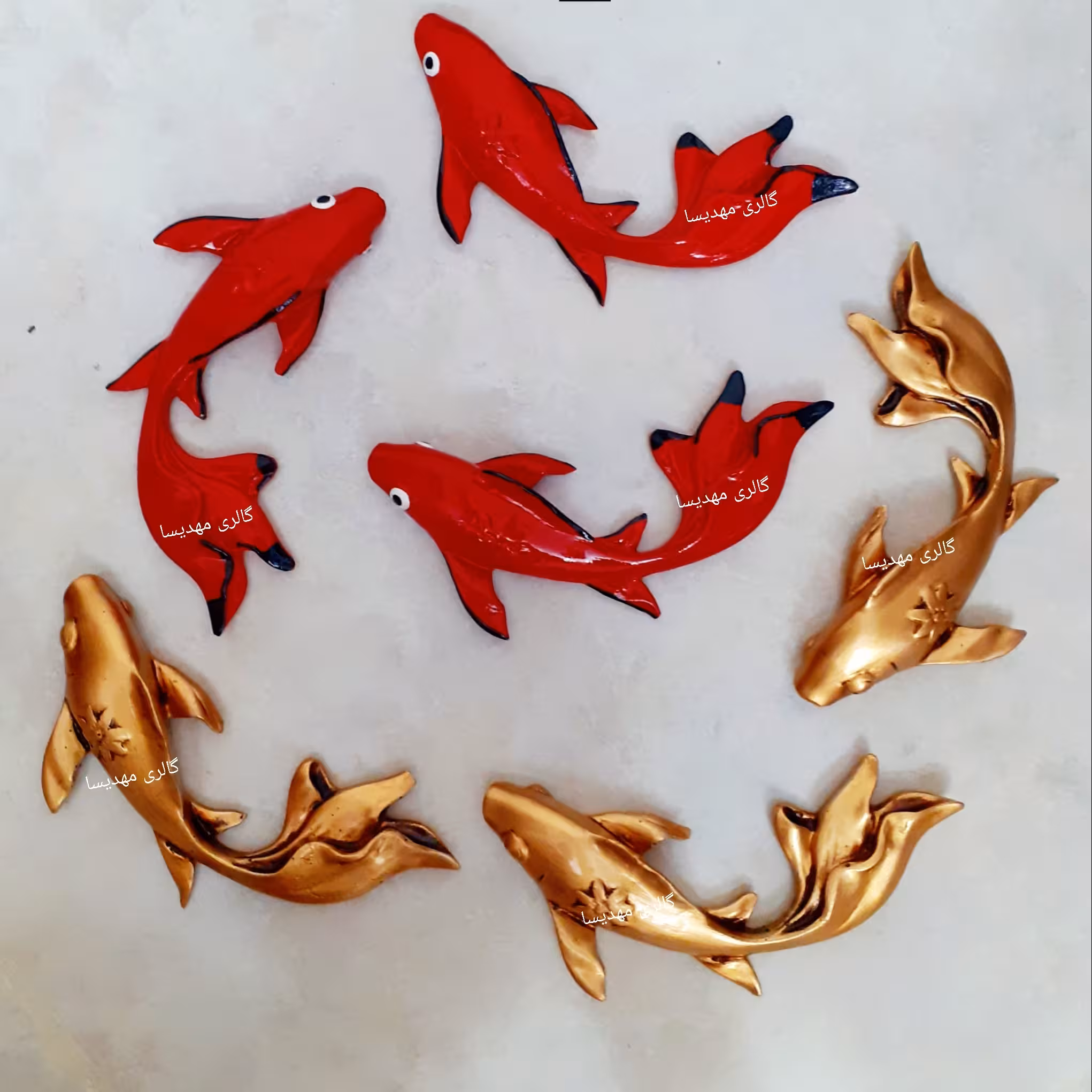 ماهی دکوری رومیزی مجسمه ماهی مجسمه سفره هفت سین مجسمه