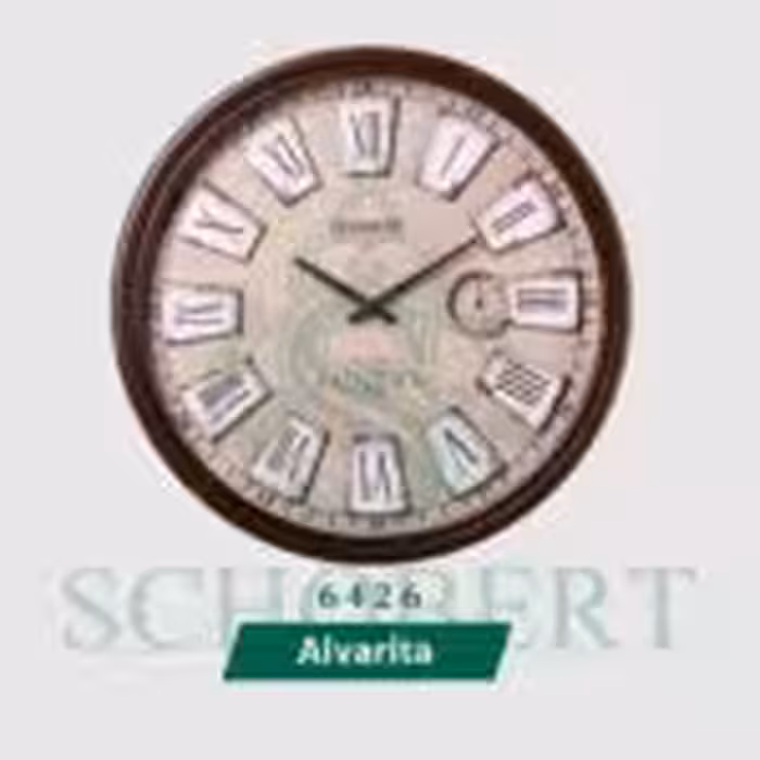 SCHOBERT شوبرت ساعت دیواری   چوبی 2 موتوره قطر 60 قهوه ای  6426