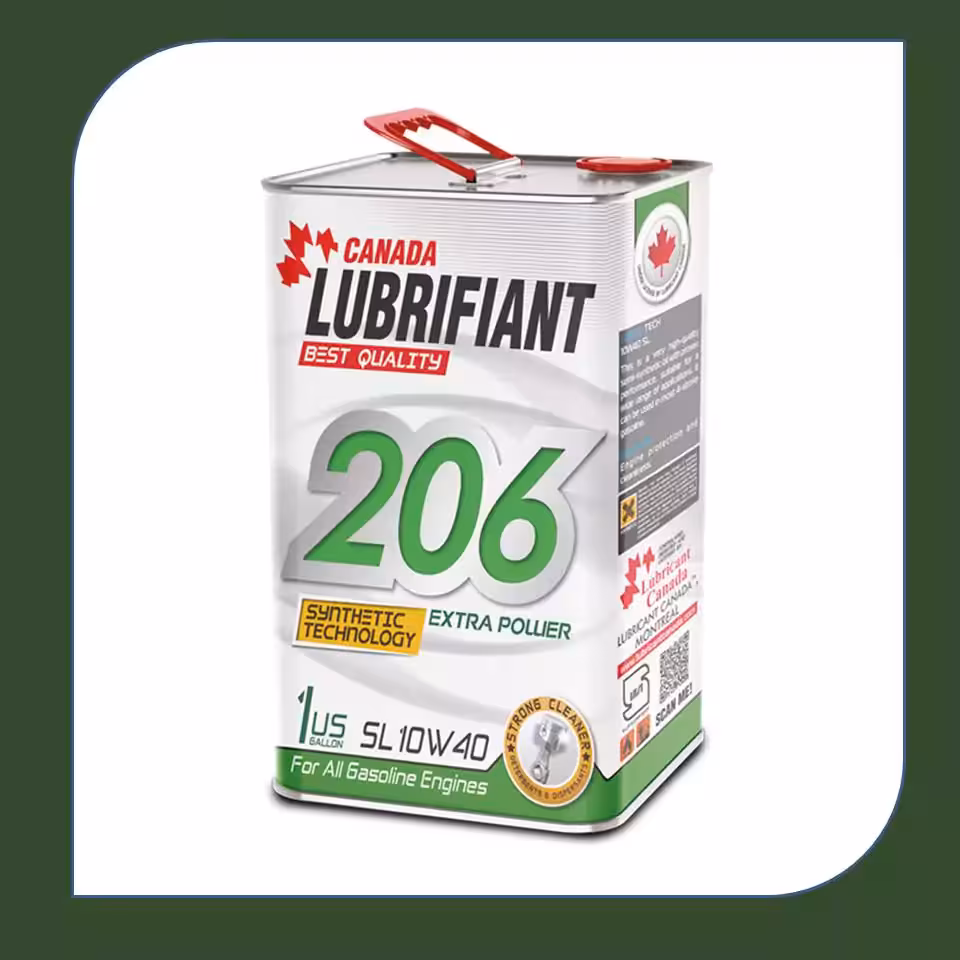 روغن موتور لوبریفینت کاناداSL 10W40 سینتتیک 206 حجم 4 لیتری فلزی