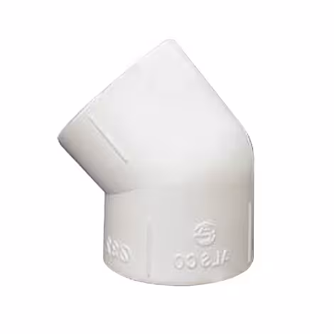 زانو 45 درجه سفید 20mm آذین کد 12508