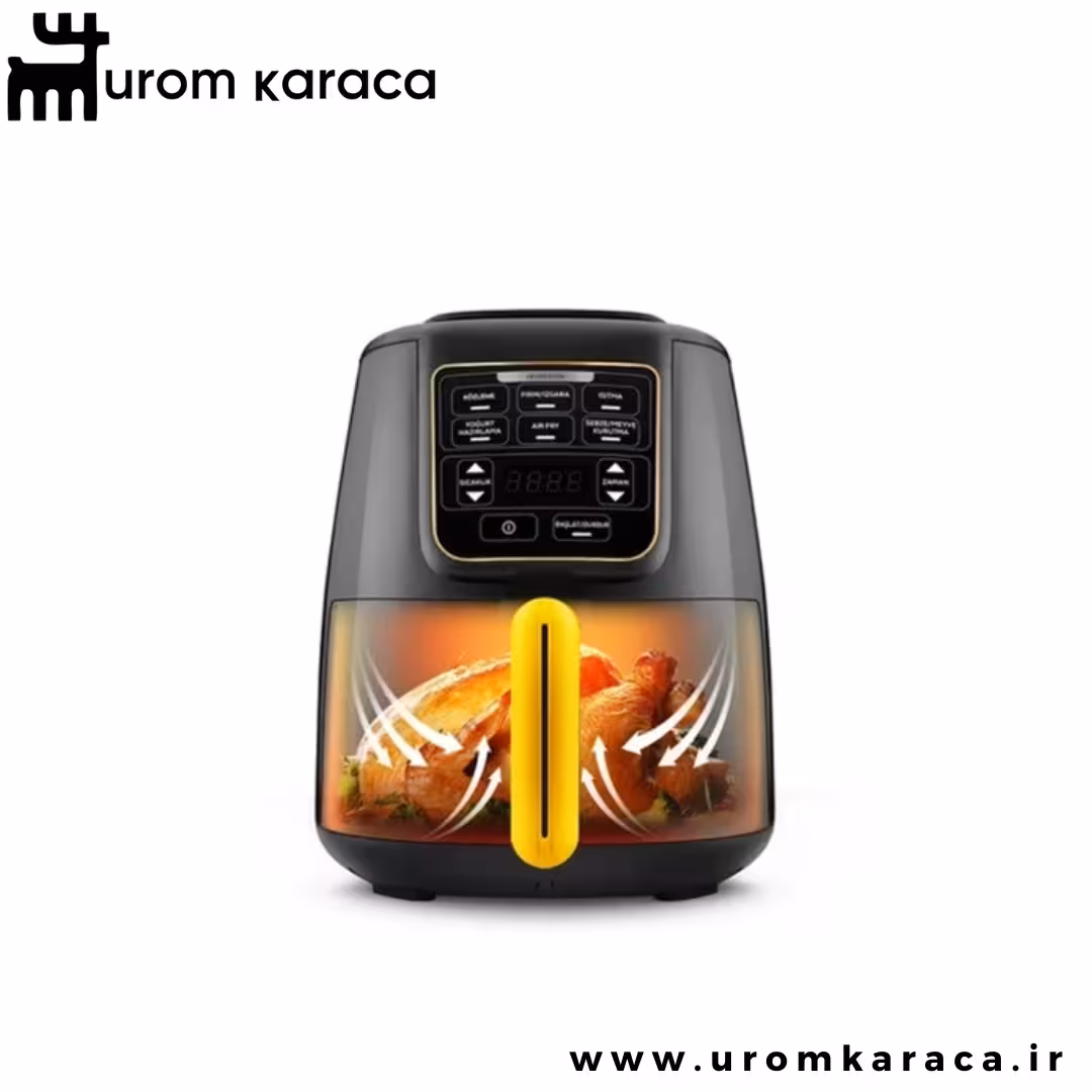 هواپز وسرخ کن کاراجا‌ Air pro cook köz Xl مشکی طلایی