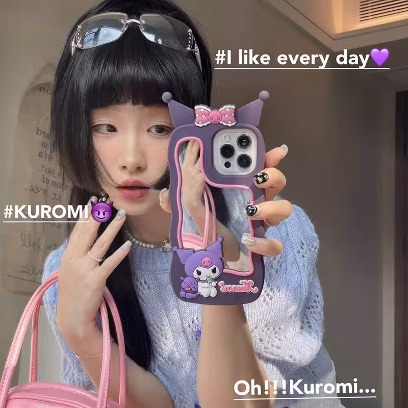 قاب کرومی آینه ای سیلیکونی عروسکی