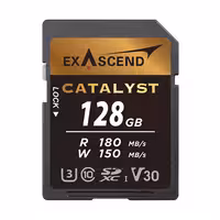 کارت حافظه SD اکساسند Exascend Catalyst UHS-I SDXC 128GB 180MB/S Memory Card V30