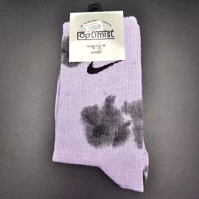 جوراب فانتزی آبرنگی بنفش