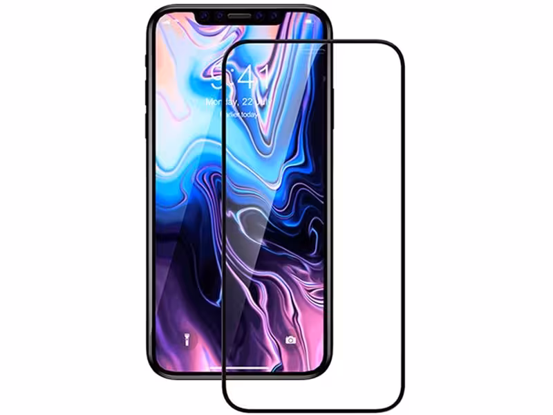 GLASS XS MAX BLACK IPHONE ANTI DUST گلس محافظ