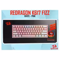 کیبورد مخصوص بازی ردراگون مدل FIZZ K617-PINK/WHITE