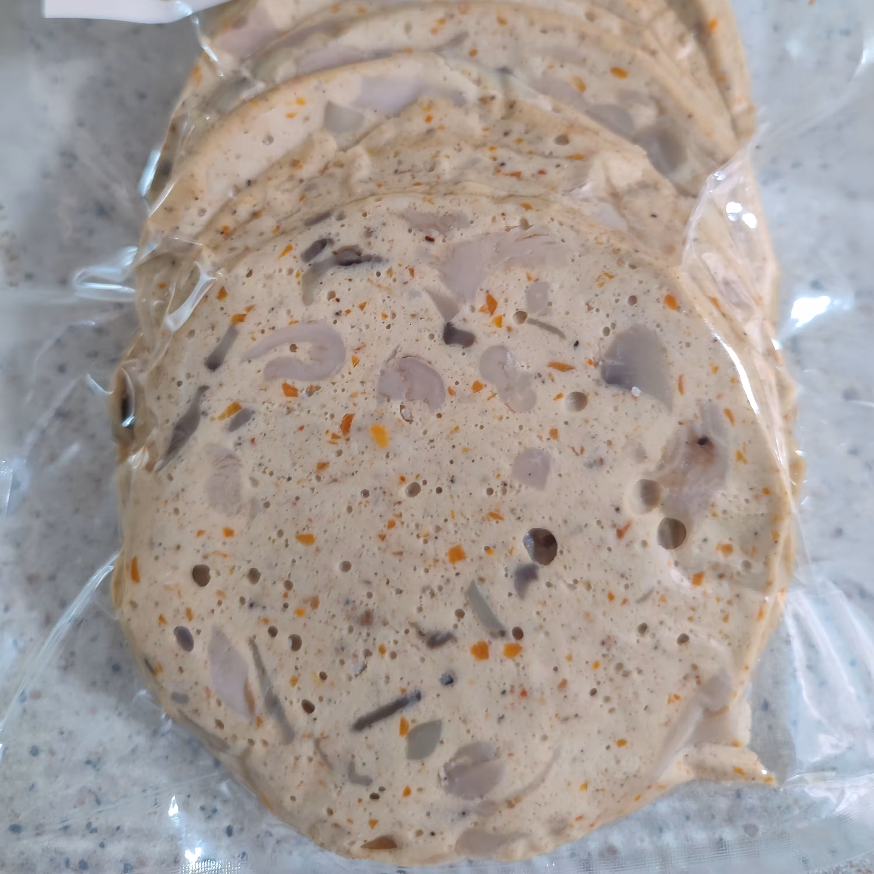 ژامبون مرغ و قارچ خانگی خوبمزه نیم کیلویی