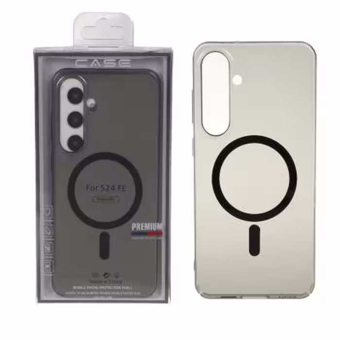 قاب اورجینال کریستالی MagSafe شفاف Premium مدل Samsung Galaxy S24 FE