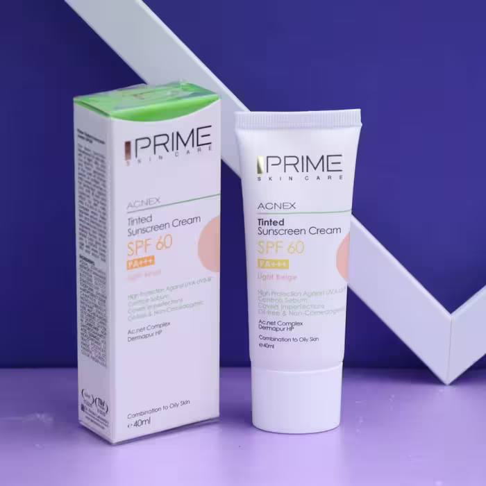 عمده فروشی کرم ضد آفتاب پرایم رنگی فاقد چربی بژ روشن SPF60 کد 90831