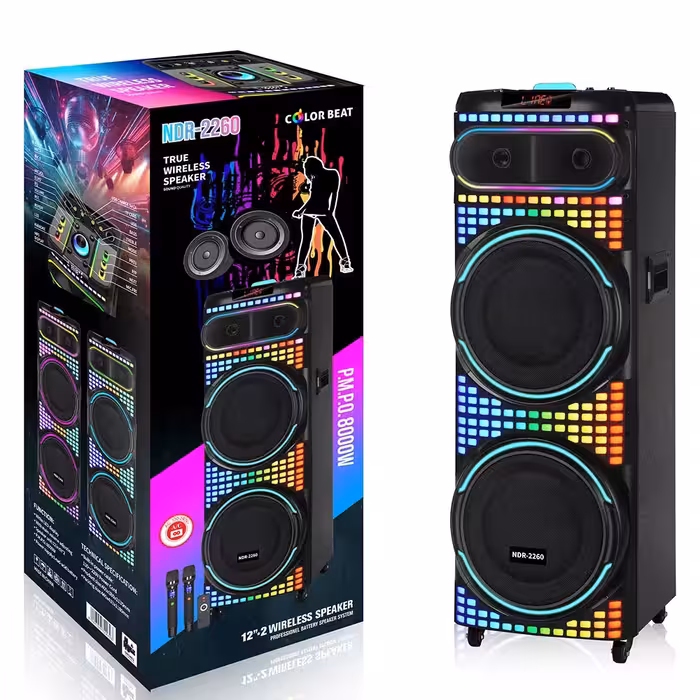 اسپیکر پارتی باکس   Party Box    مدل   NDR-2260    ( گارانتی تست  48  ساعته )گارانتی تست