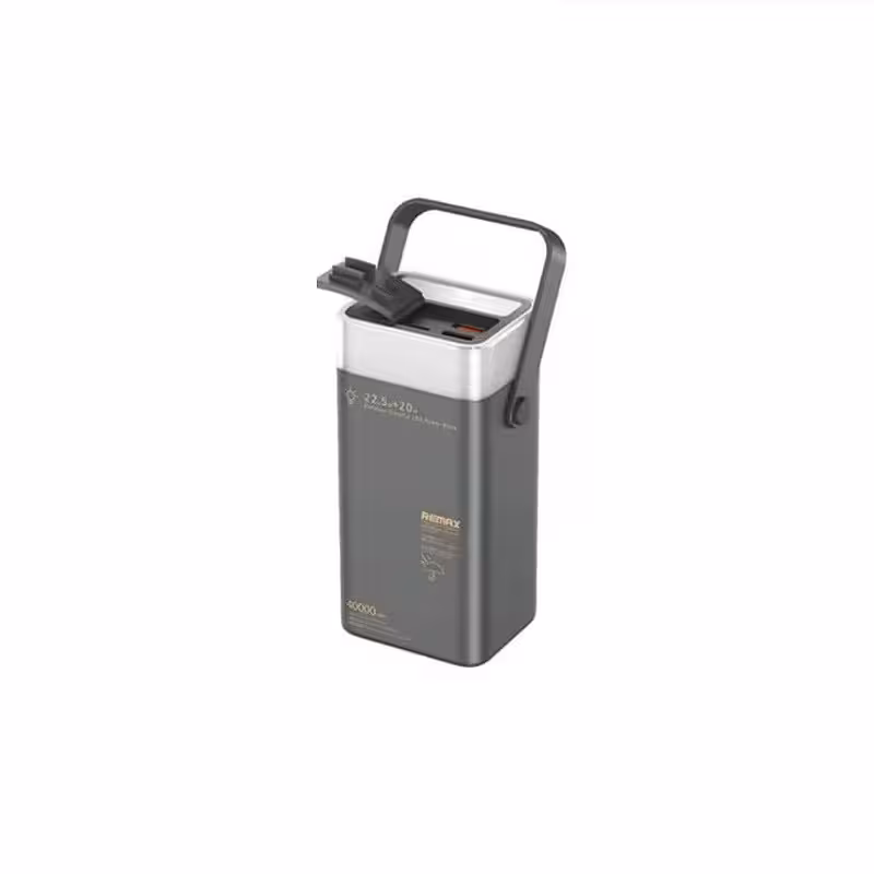 پاوربانک ریمکس مدل RPP-596 ظرفیت 40000 میلی آمپر خاکستری