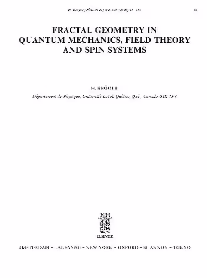 خرید و دانلود نسخه کامل کتاب Fractal geometry in quantum mechanics, field theory and spin systems