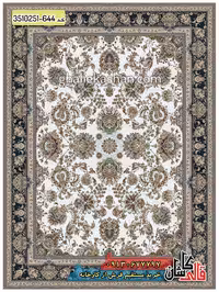 فرش 700 شانه طرح افشان یاشار زمینه کرم کاشان