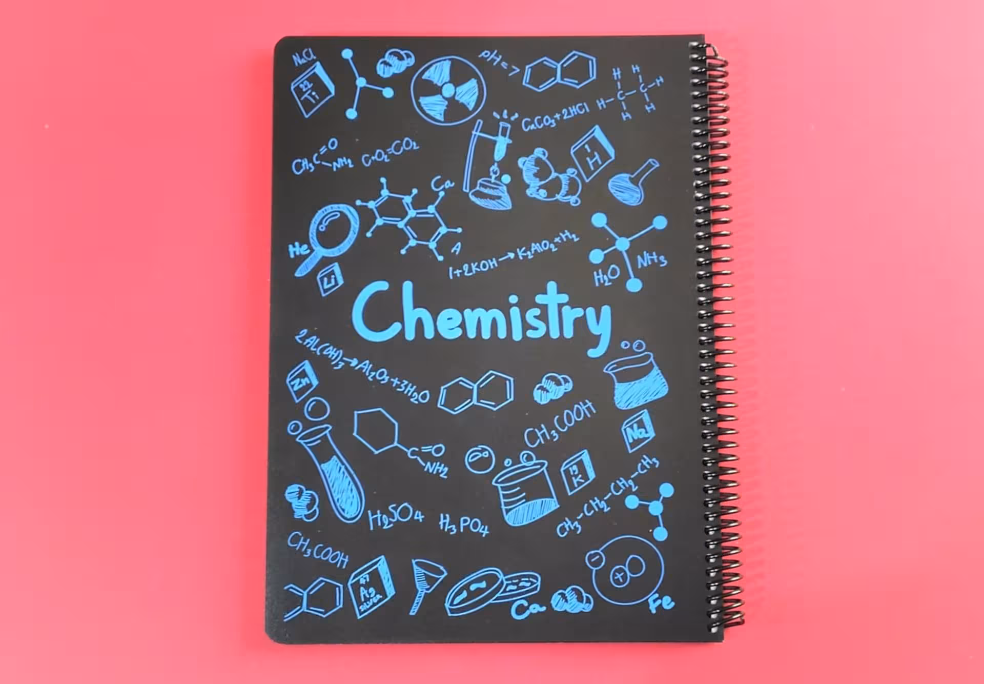 دفتر فرمول 100 برگ رحلی جلد طلقی Chemistry پونیکس