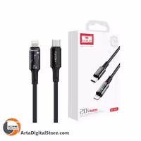 کابل تایپ سی به لایتنینگ Earldom EC-162i Type-C To Lightning 20W Black طول 2m
