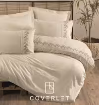 روتختی لینن بژ طرح گلدوزی دونفره Darian