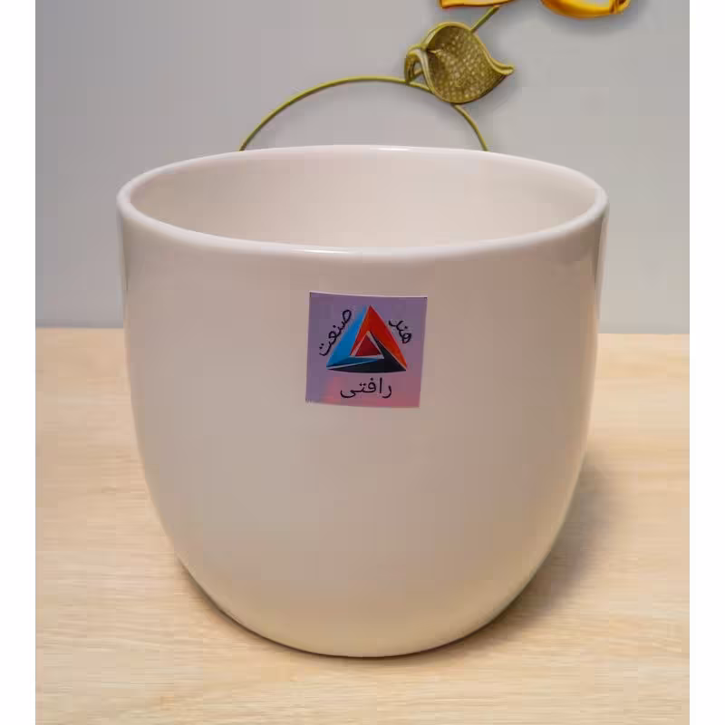 گلدان سرامیکی بزرگ سفید(خرید مستقیم از تولید کنده)