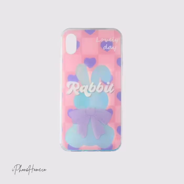 قاب فانتزیLovely day Rabbit هولوگرامی مناسب iPhone X (6868)