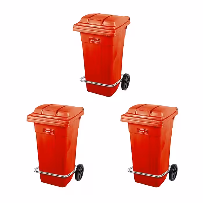سطل زباله ناصر پلاستیک مدل 5105 بسته سه‌عددی