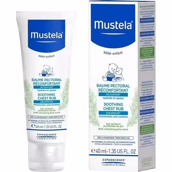 کرم آرامبخش قفسه سینه موستلا مدل‬ ‫Mustela Baume Pectoral‬ ‫40میل‬