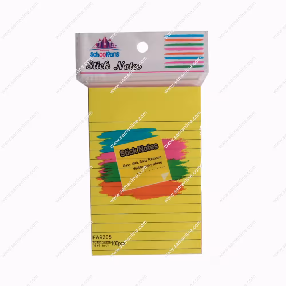 کاغذ یادداشت چسب دار ( استیک نوت ) اسکول فنس کد FA9205