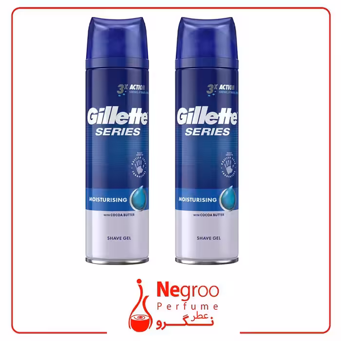 ژل اصلاح ژیلت سری 3X مدل Moisturizing حجم 200 میلی لیتر