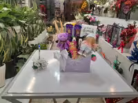 باکس هدیه عروسک روسی و تدی بنفش