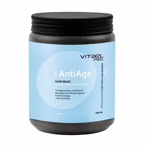 ویتائل پرو ماسک مو ضد فرسودگی ترمیم کننده مغذی و آبرسان فاقد سولفات و پارابن Anti Age حجم 1000 میل